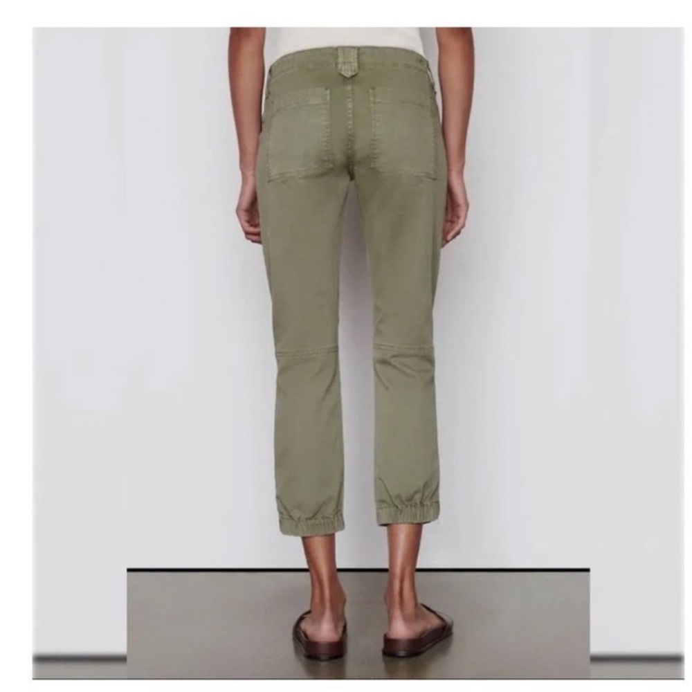FRAME Trapunto Moto Cropped Cuffed Pants in Washed Aloe Green - Women’s Size 29 - Picture 4 of 12